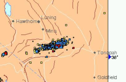 Recent Nevada earthquakes