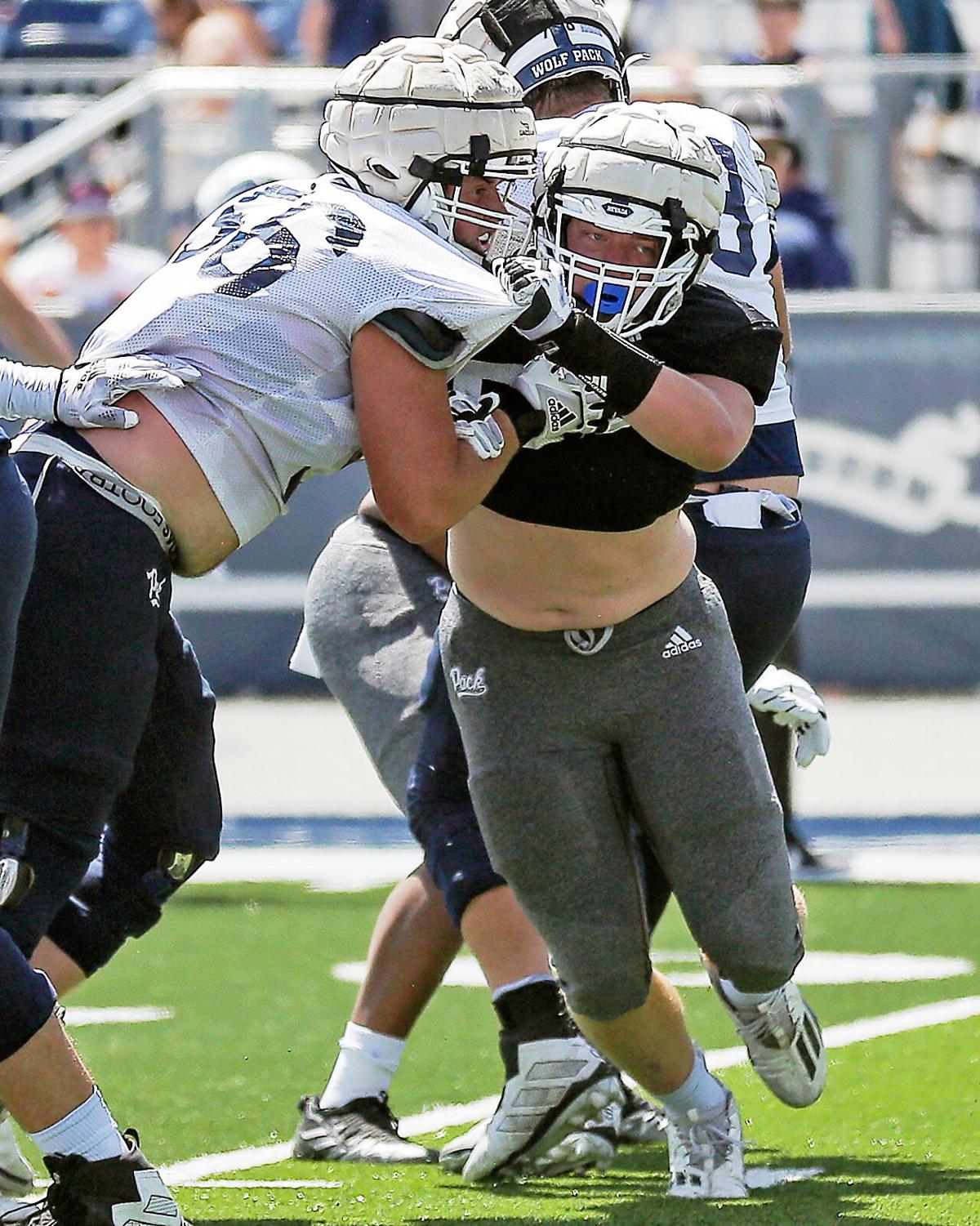 Andoni Fesenmaier in University of Nevada spring football game -- April 22,  2023 -- Mackay Stadium, in Reno