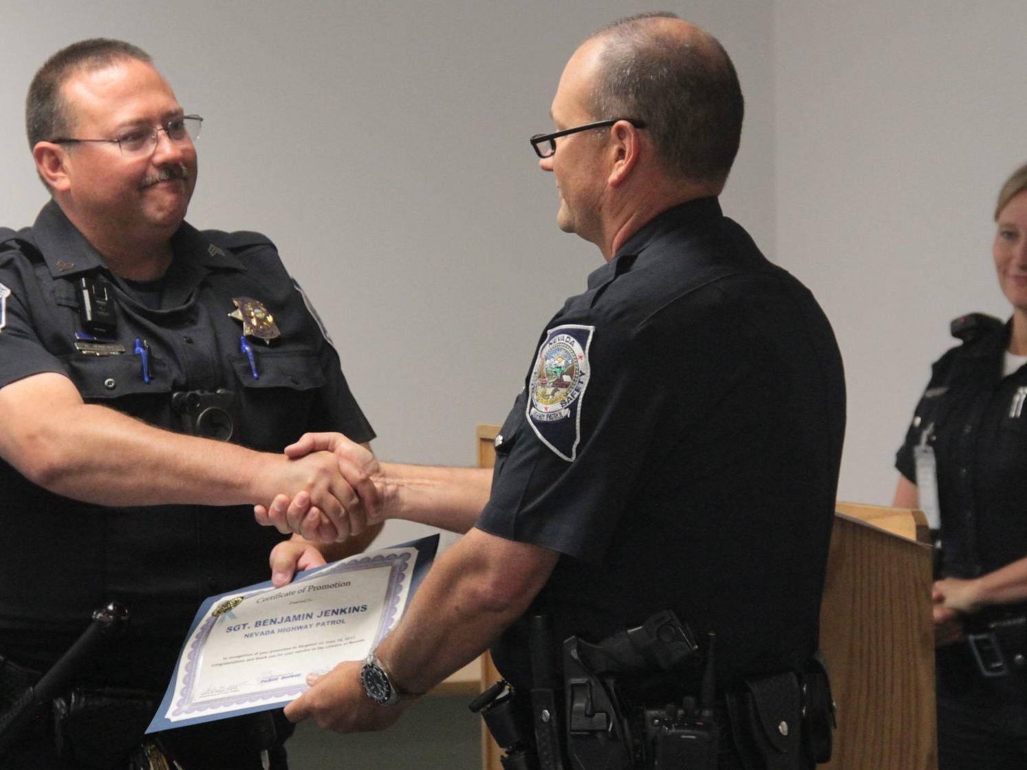 Nhp Ceremony Promotes And Retires Officers Local Elkodaily Com