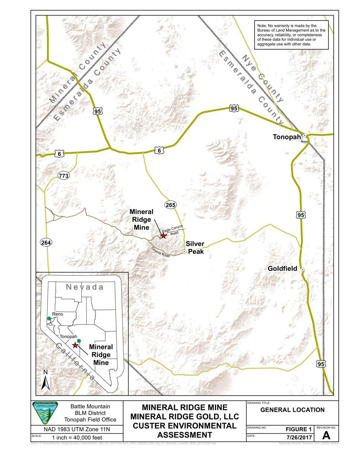 Mineral Ridge Mine seeks OK on operation changes