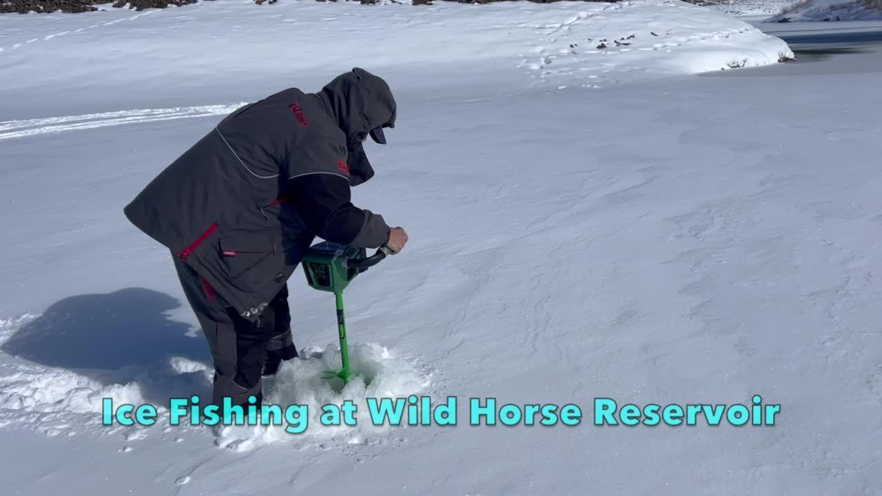 Video: Ice fishing at Wild Horse Reservoir