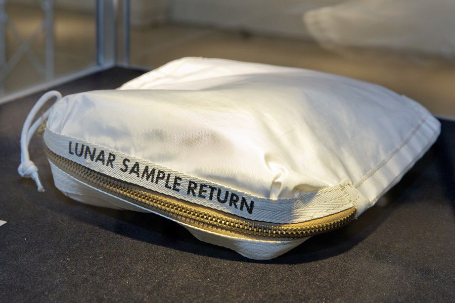 Astronaut Neil Armstrong's moon bag sells for Dollars 1.8mn at auction Astronaut Neil Armstrong's moon bag sells for Dollars 1.8mn at auction