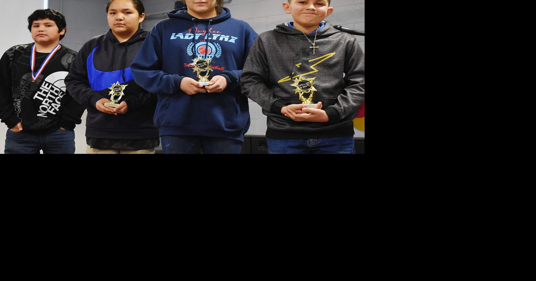 Owyhee Combined School sixth grade spelling bee winners