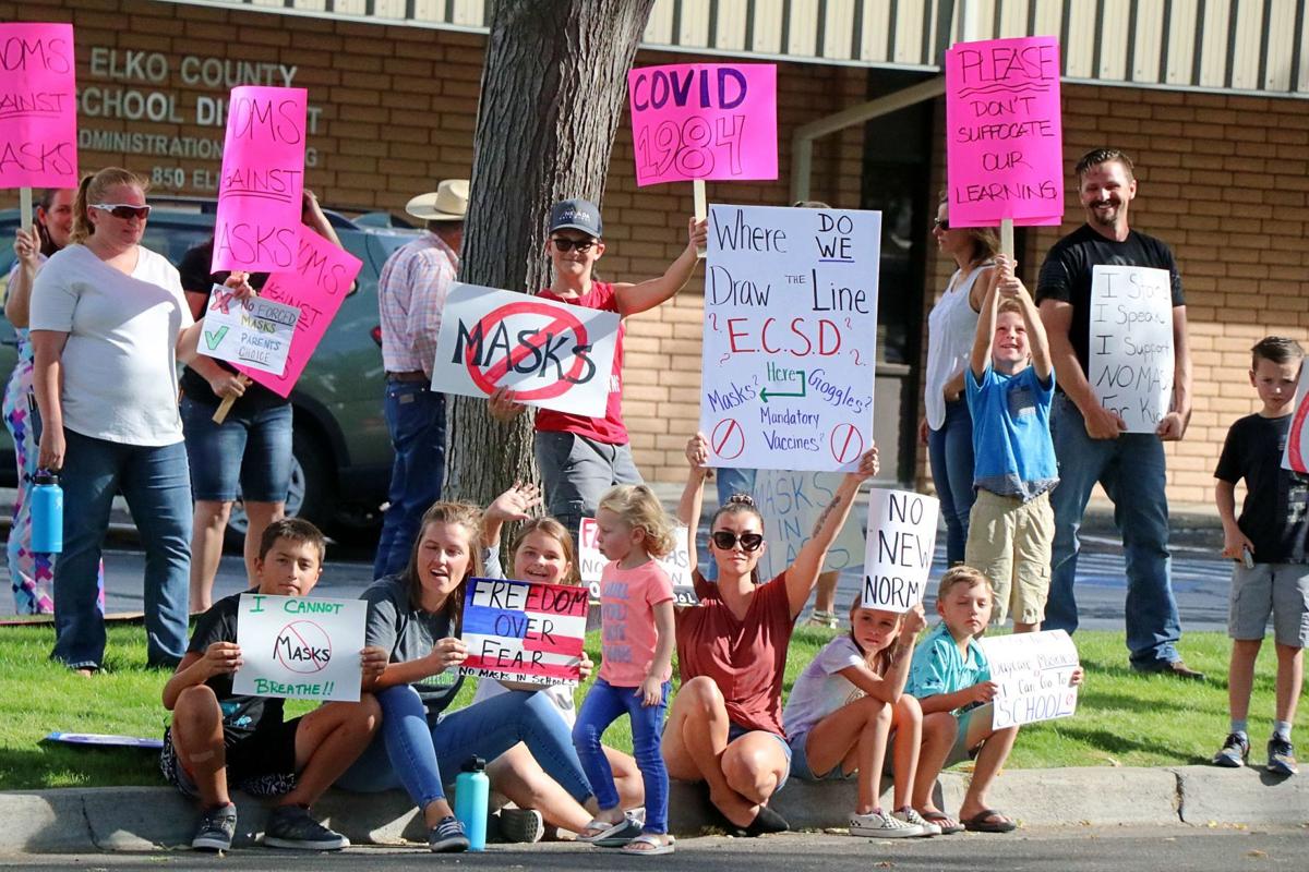 Face mask protest signs