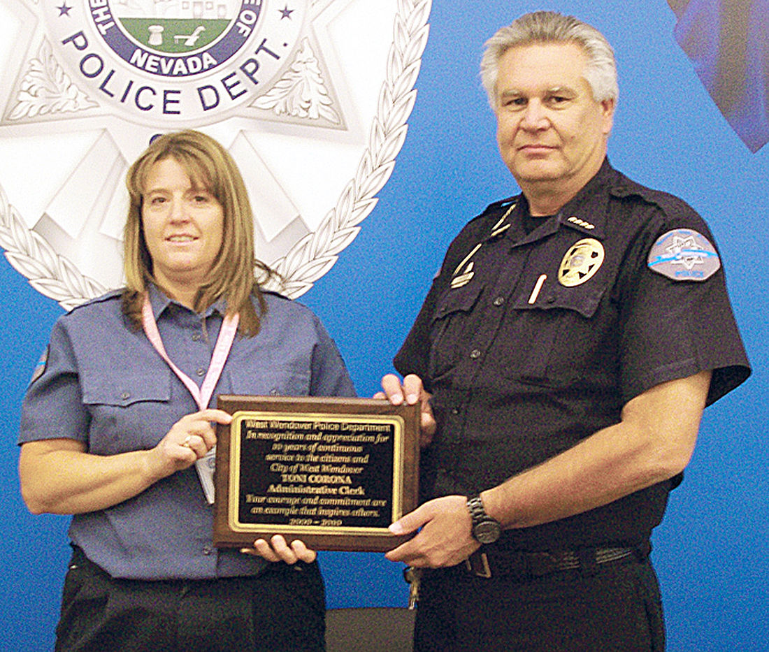 Wendover police department recognizes 10year employee