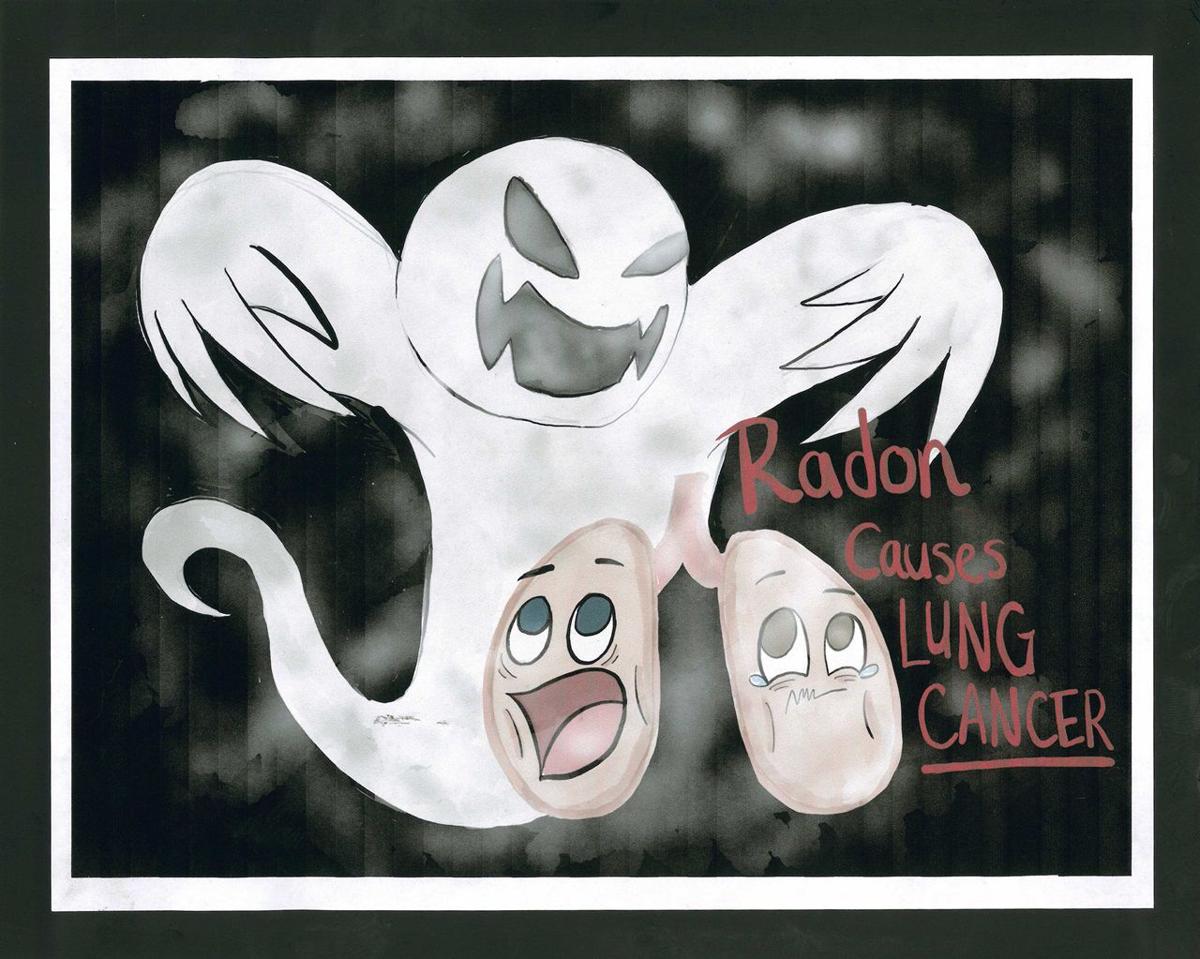 Canarelli Middle School’s Joshua Fuji Fama from Las Vegas placed second in the 2017 National Radon Poster Contest with his poster, “That Monster Radon.”