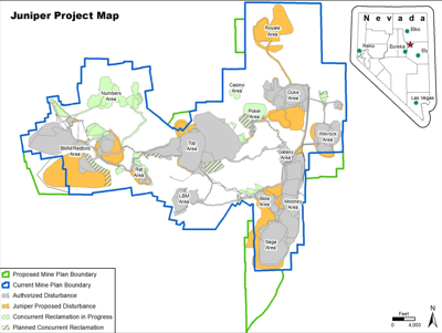Bald Mountain Mine expansion map