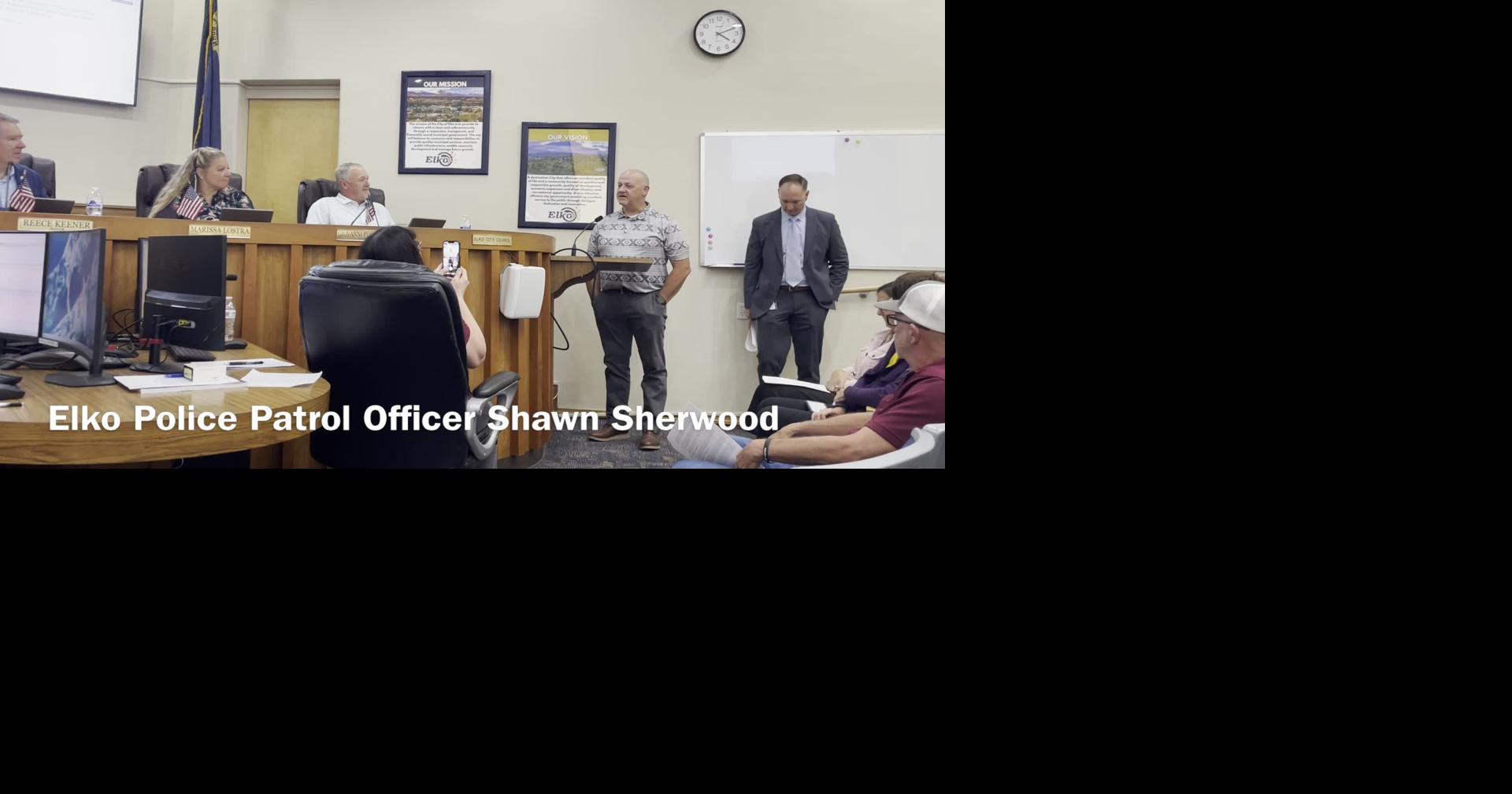 Council recognizes retiring Patrol Officer Shawn Sherwood