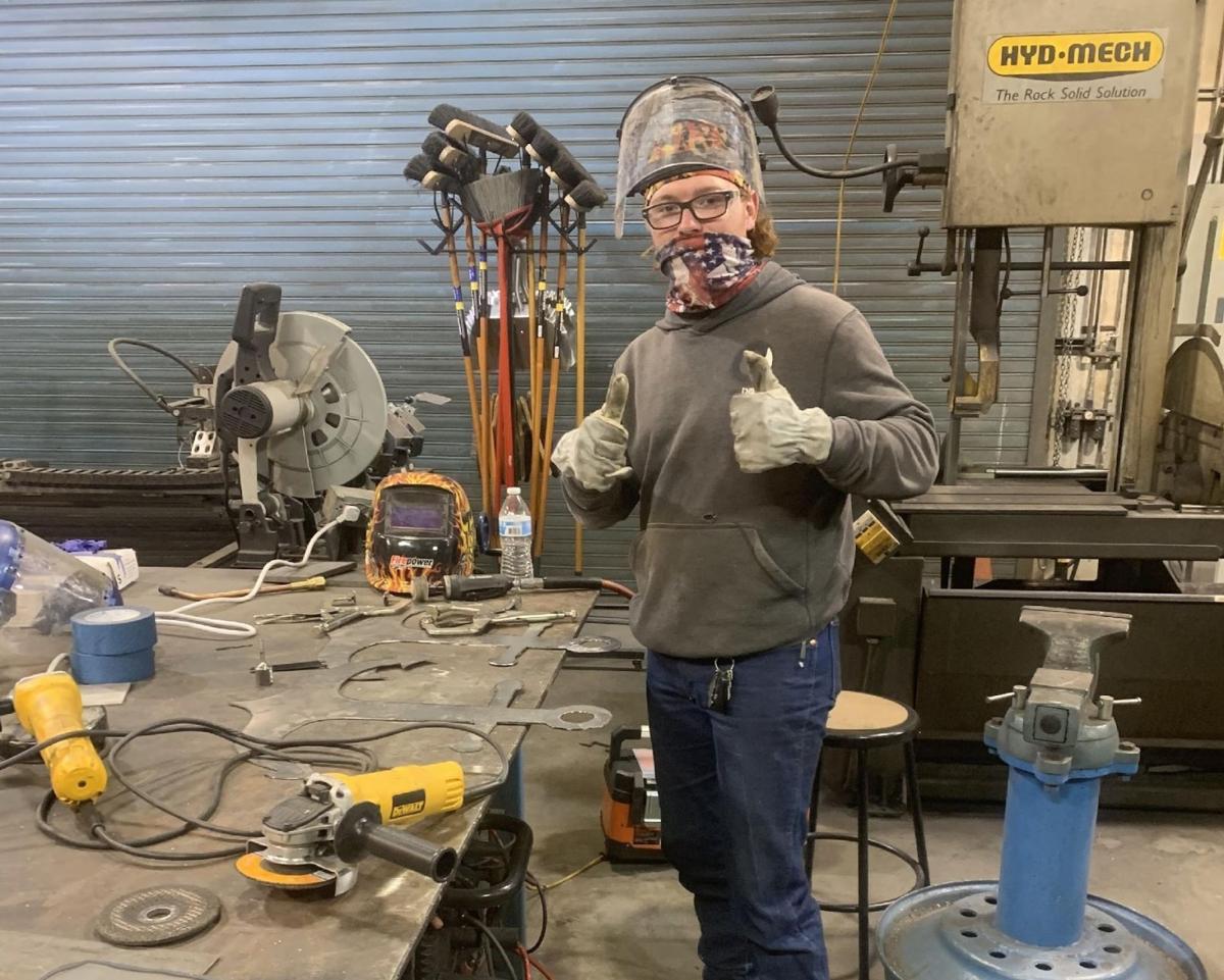 Great Basin College welding student
