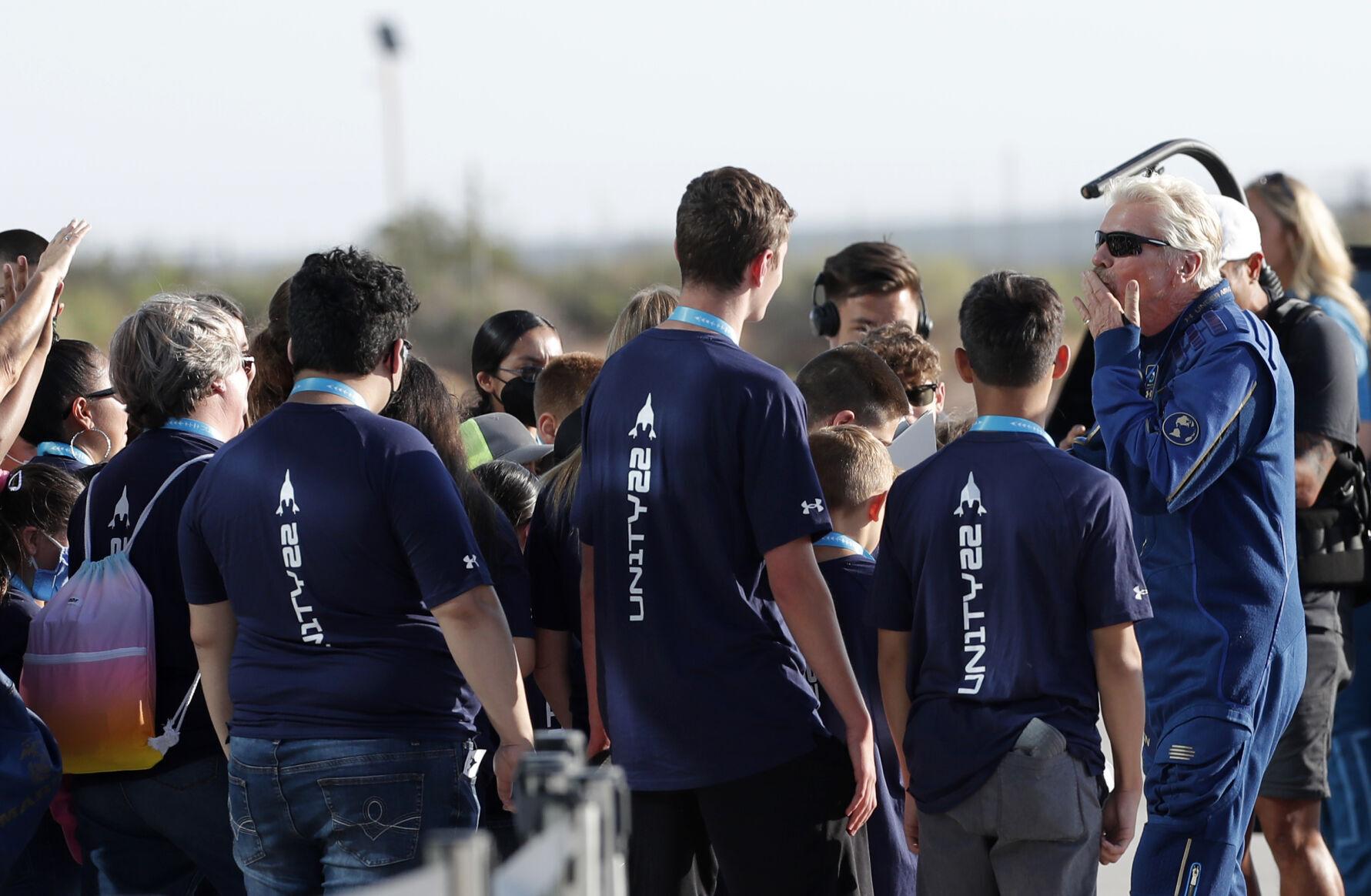 Photos: Billionaire Richard Branson reaches space in ...