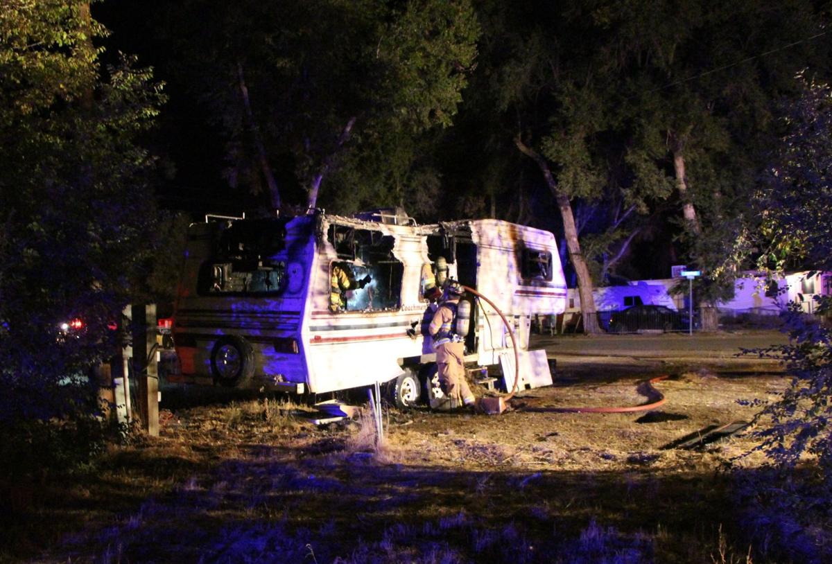 Fire burns trailer in Elko
