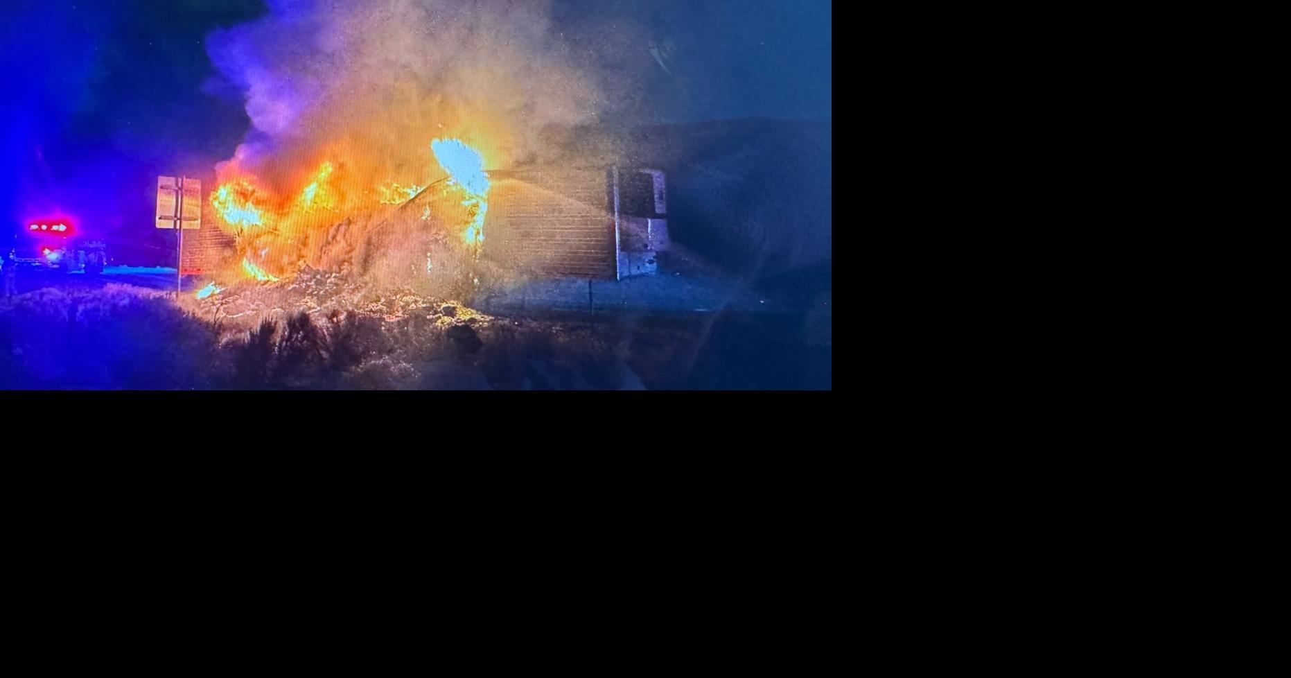 Vegetable truck catches on fire on Interstate 80 Aug 5, 2026 4 hrs ago