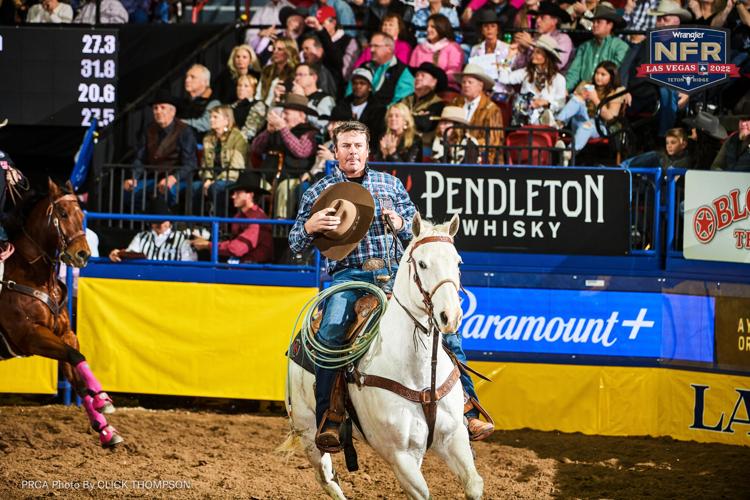 Former Casper College team roper Trey Yates and Tyler Wade win Round 7 at  NFR