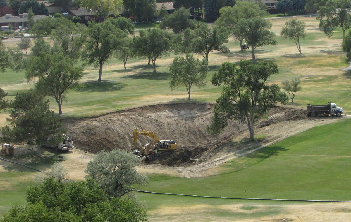 Golf course pond repairs underway