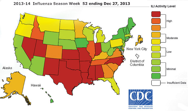 Swine flu is the predominant influenza strain in Elko