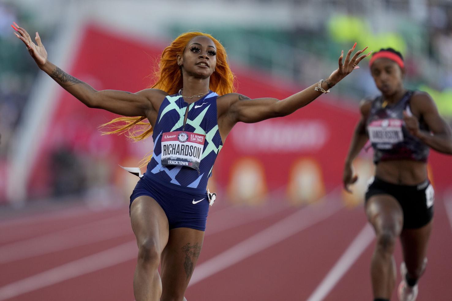 Photos Sha'Carri Richardson's race at the US Olympic Trials