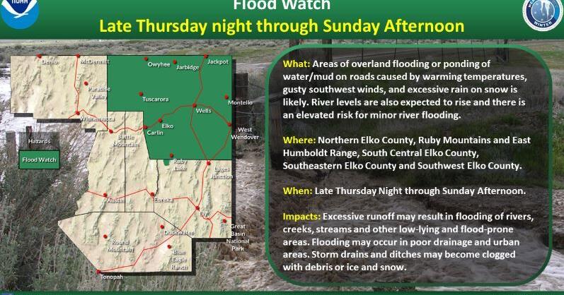 Flood watch issued for Elko County