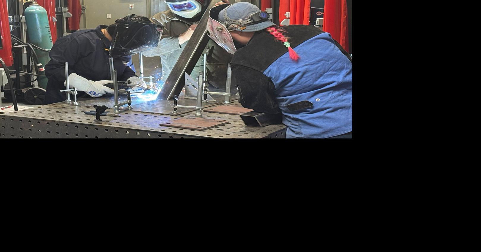 Etched in steel: Great Basin College students welding sculpture for nation's anniversary