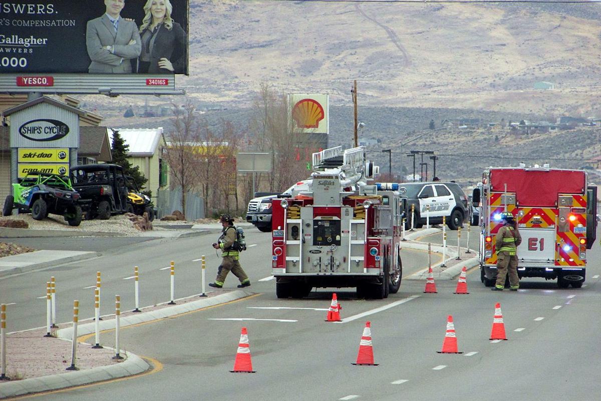 Gas line break closes Mountain City Highway