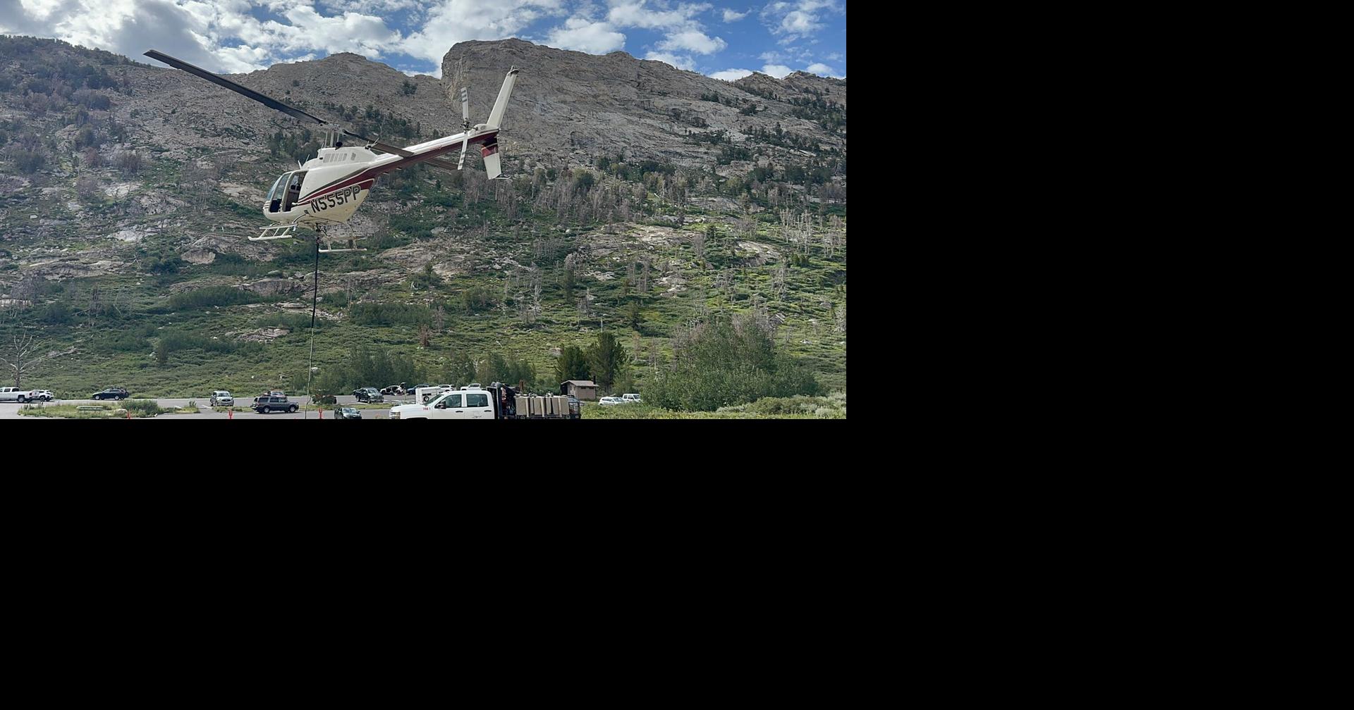 Lamoille Canyon bridge repaired by helicopter