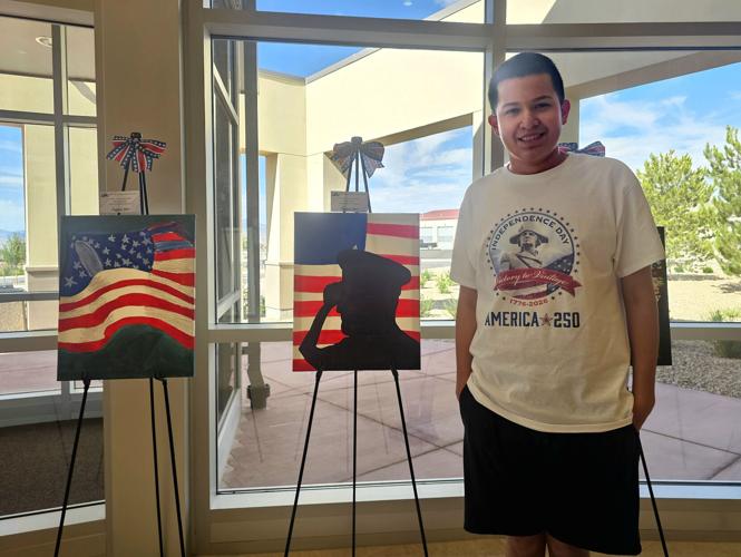 WWHS student Angelo Escobedo and his paintings