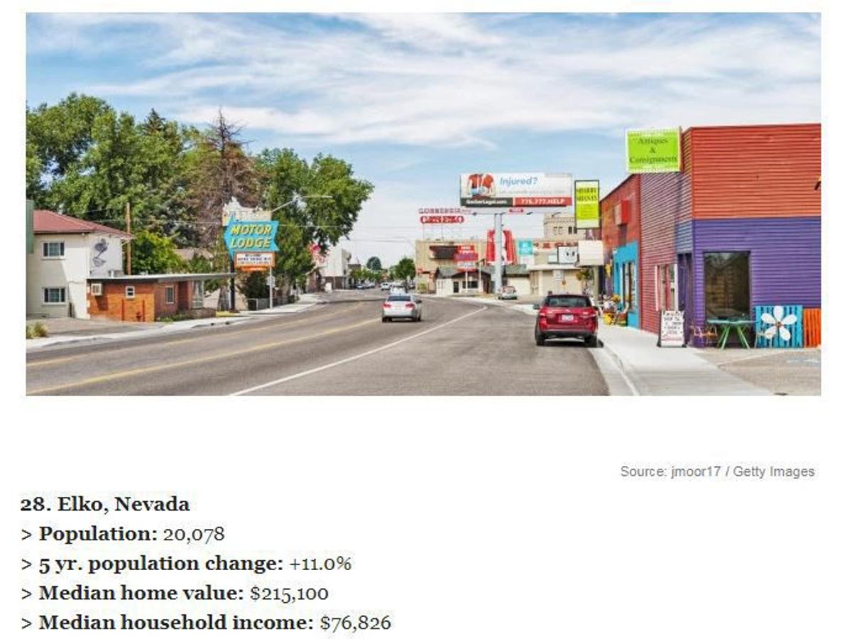 Elko Named Best City To Live In Nevada Local Elkodaily Com