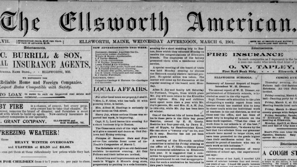 This week in history March 6, 1901 issue History