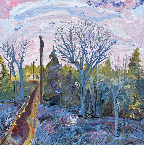 Pour your art out: Midcoast artist creates colorful scenes on canvas ...