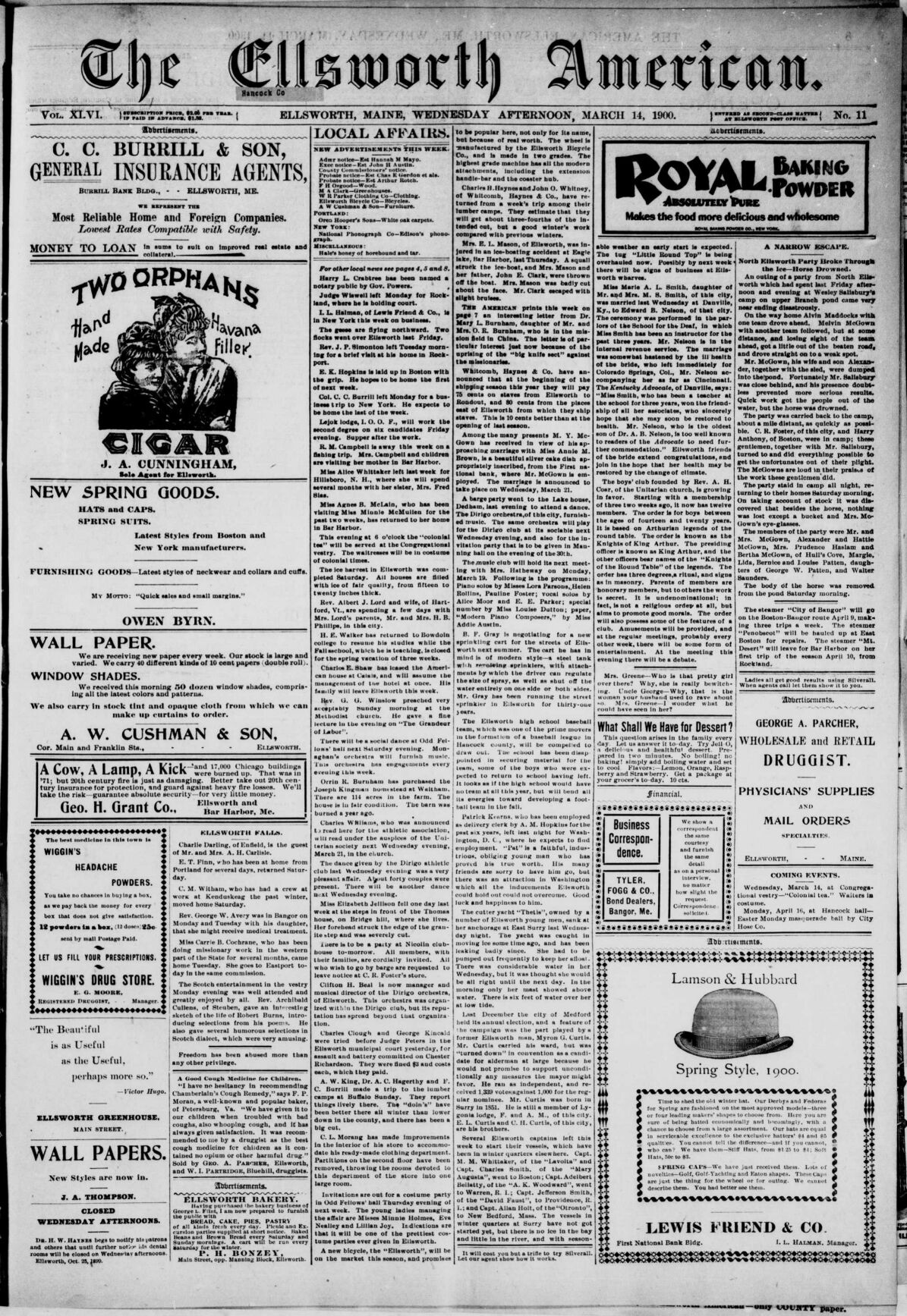 This week in history March 14, 1900 issue History