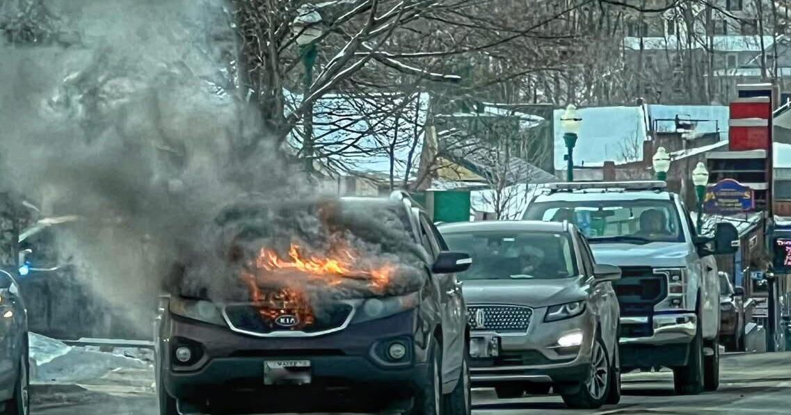 Car engine catches fire on Main Street | News | ellsworthamerican.com