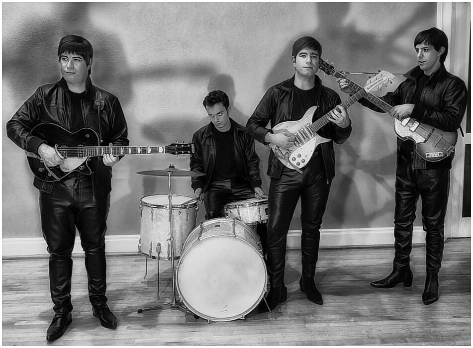 Beatles tribute band Studio Two on The Grand stage in Ellsworth