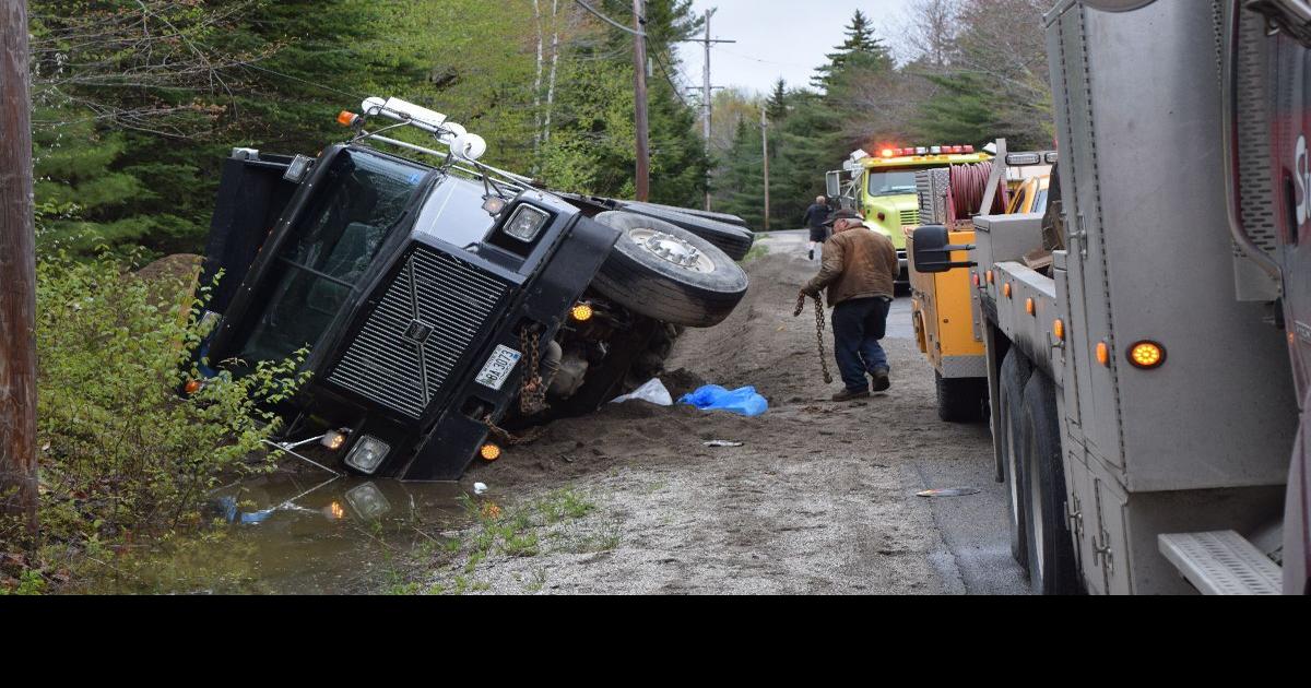 Dump truck rolls over in Hancock on Monday afternoon News