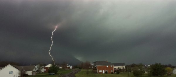 Lightning near Hwy KK