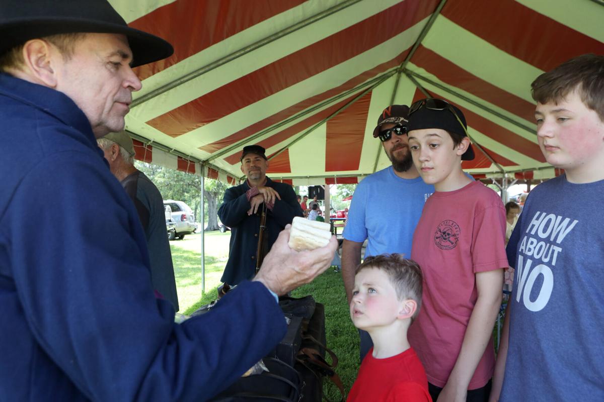 Ron Burke shows examples of Civil War rations