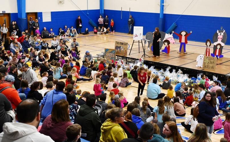 Family Reading Night Crowd Shot