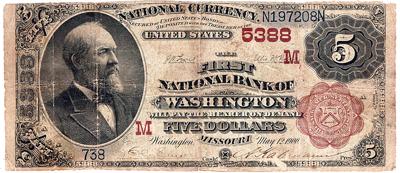 First National Bank of Washington bill at auction (copy)