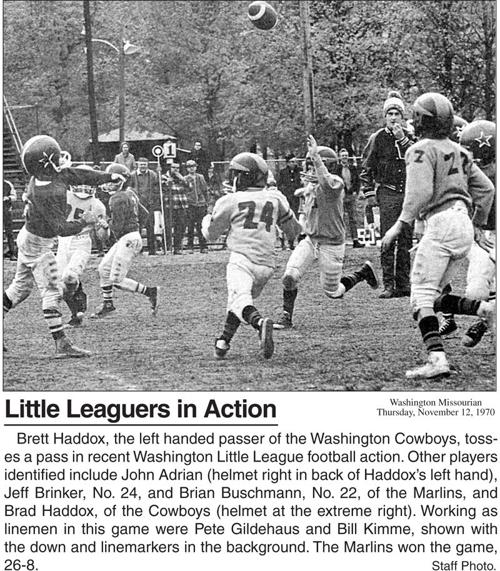Little Leaguers in Action - November 12, 1970