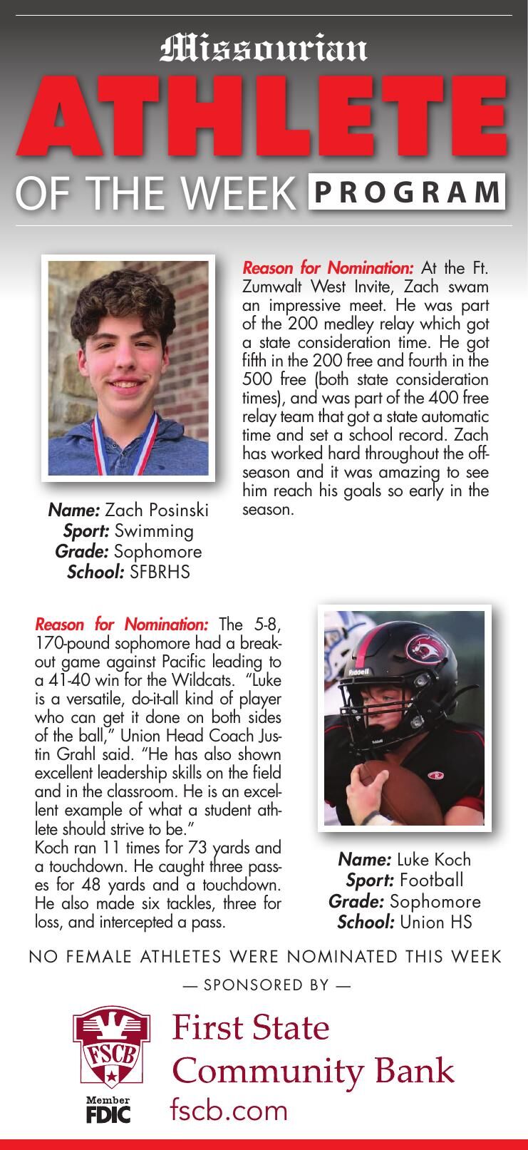 Athlete of the Week | Athlete-of-the-week | emissourian.com