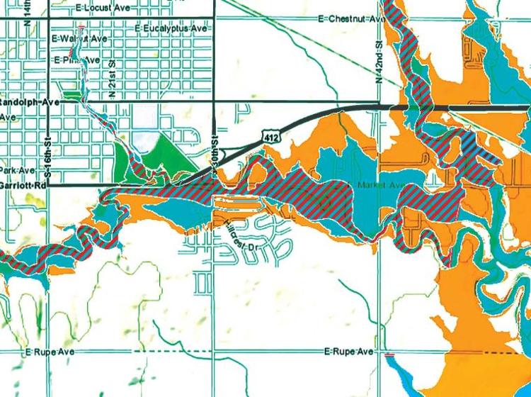 Map of 1973 flooding vs. current flood plain Local News