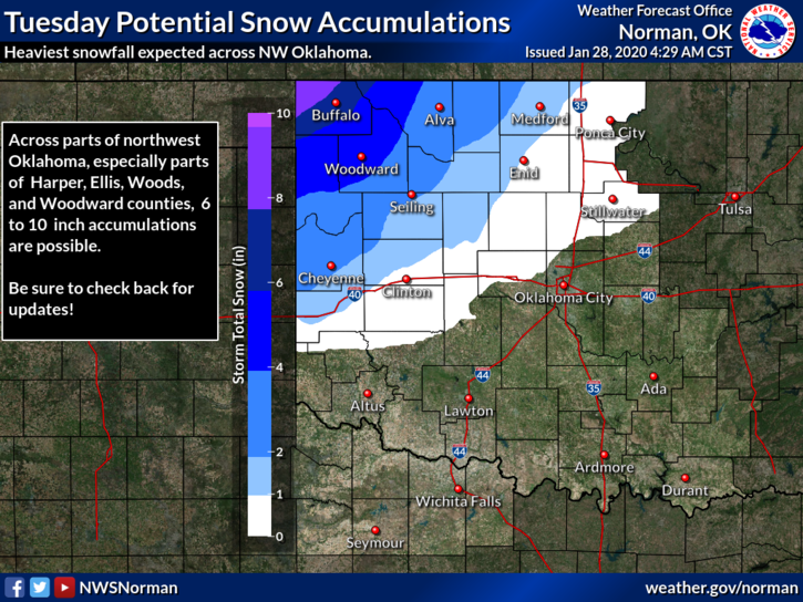 Updated Winter Storm Warning Watch Set For Northwest Oklahoma News Enidnews Com