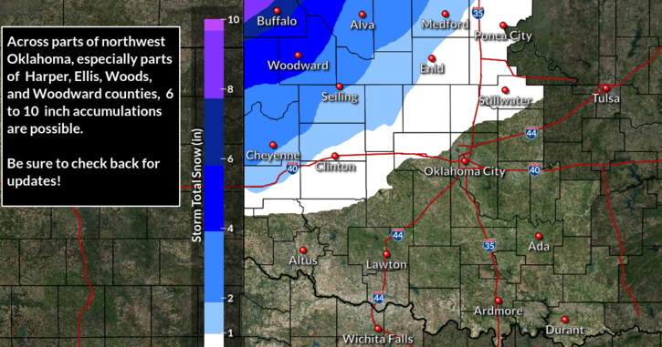 UPDATED: Winter storm warning, watch set for northwest Oklahoma | News ...