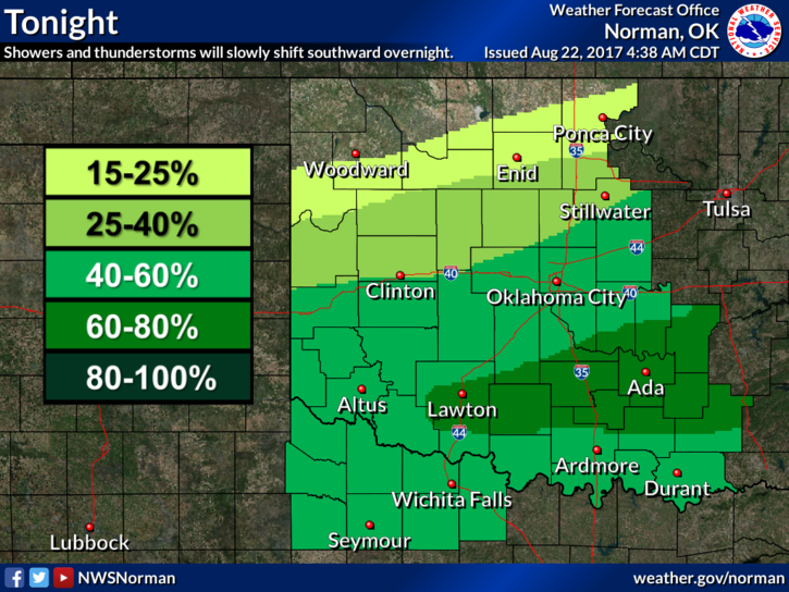 Enid, area in marginal risk for severe weather as cold front ushers in