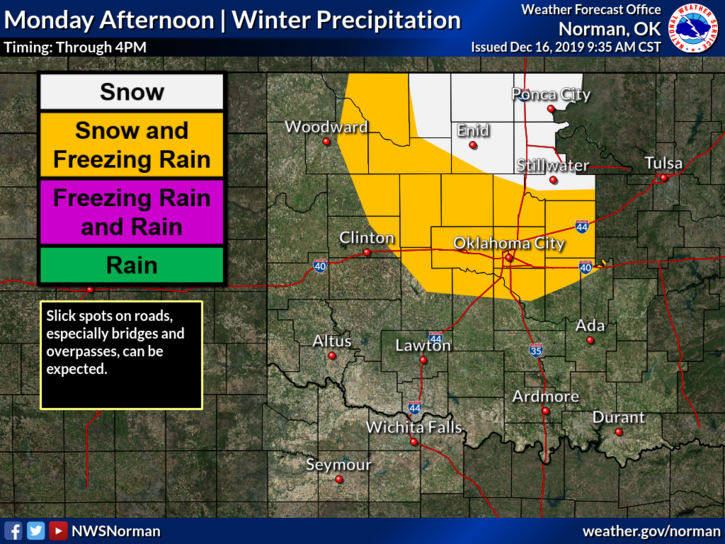 UPDATED Winter weather advisory extended to 6 p.m. for Enid area