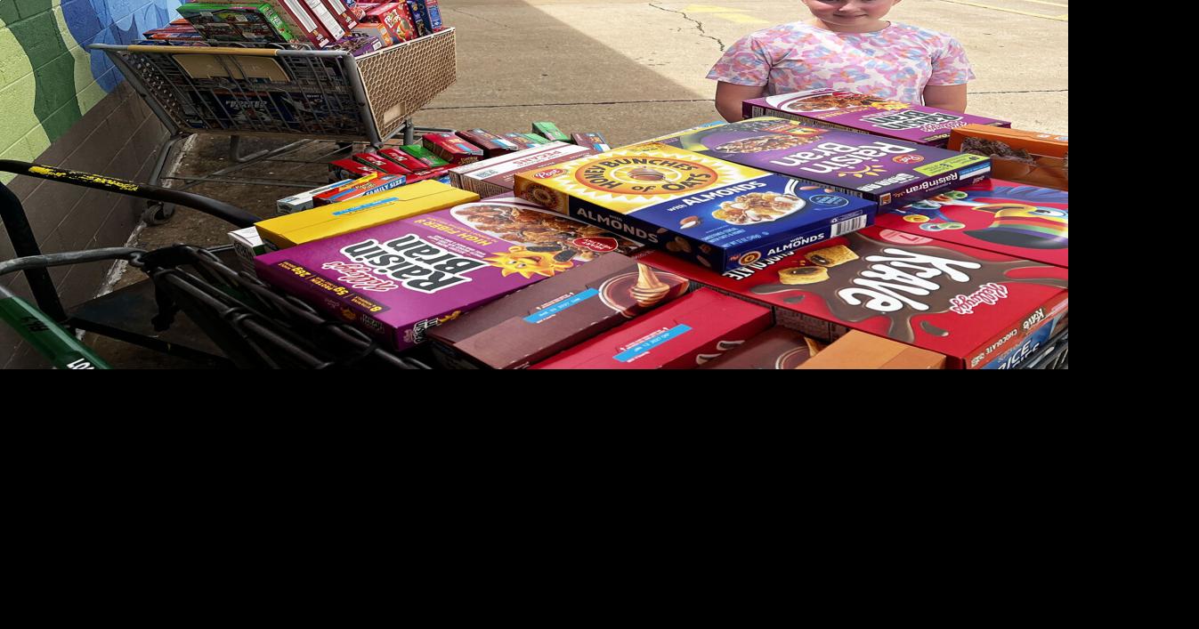 Local 10-year-old gathers food for Loaves & Fishes in summer drive