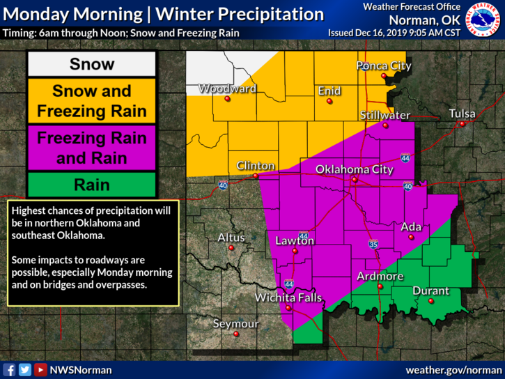 UPDATED: Winter weather advisory extended to 6 p.m. for Enid area ...