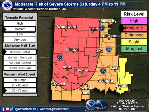 Updated: Threat of severe weather, tornadoes downgraded in Enid area ...