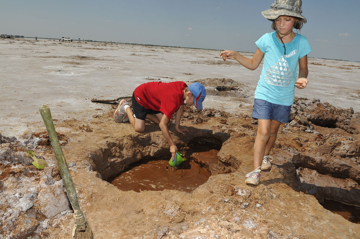 Salt Plains provides an opportunity for visitors to dig up unique