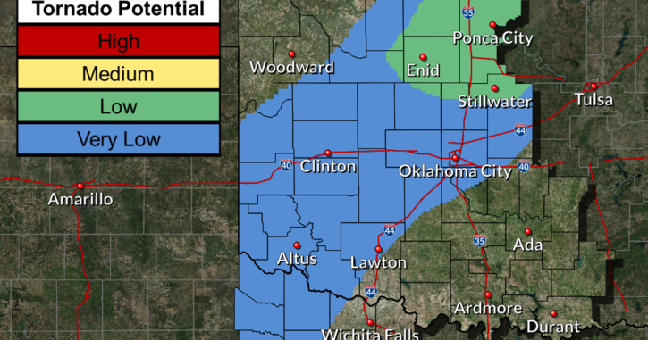UPDATED: Enid sees heavy rainfall, tornado warning issued for Major ...