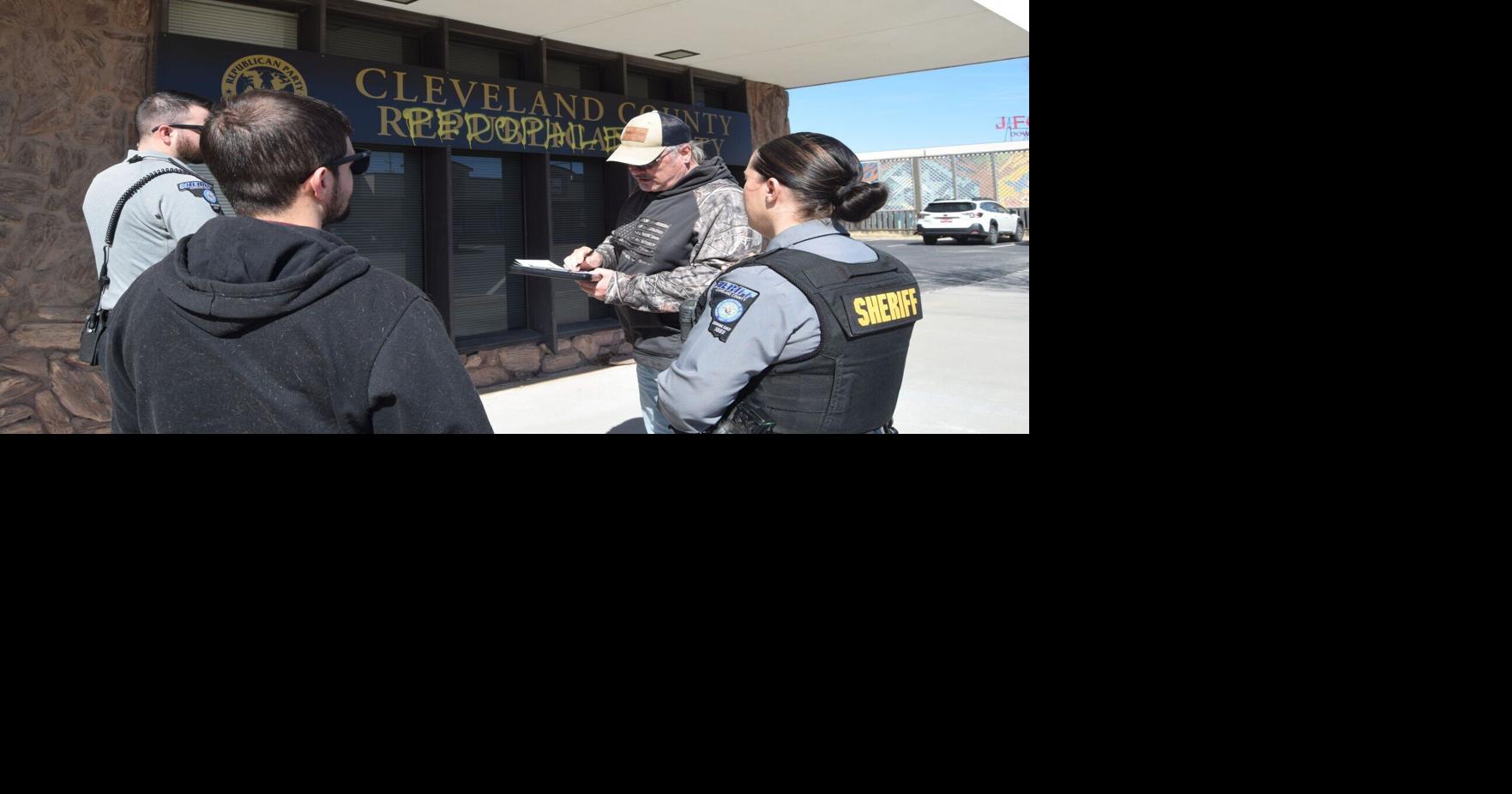 Cleveland County Republican Party sign vandalized