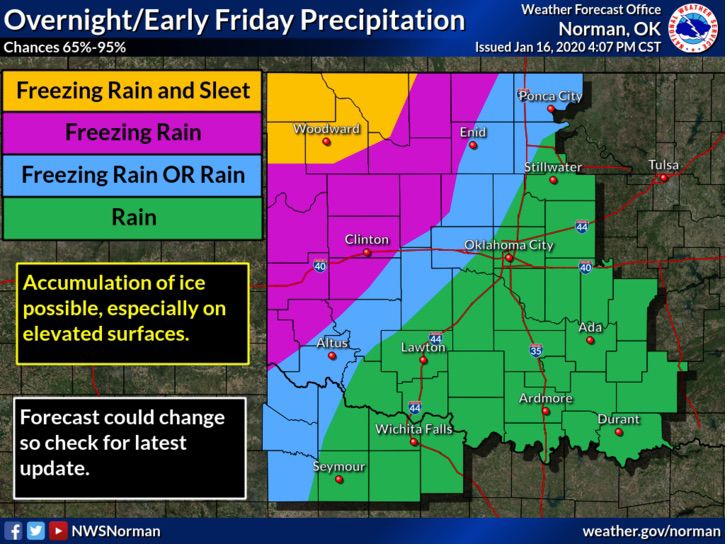 UPDATED Enid area in winter weather advisory; freezing rain likely